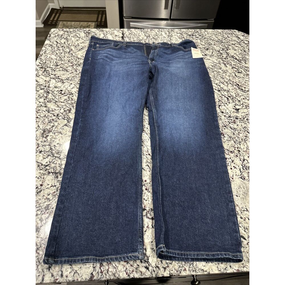 New With Tag Levi Signature Relaxed Fit Jeans Men's Size 42 x 30 Dark Blue Wash - Picture 11 of 11